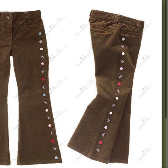 NWT Gymboree Winter Snowflake brown corduroy sparkle snowflake dot Pants Size 10 - Picture 3 of 15
